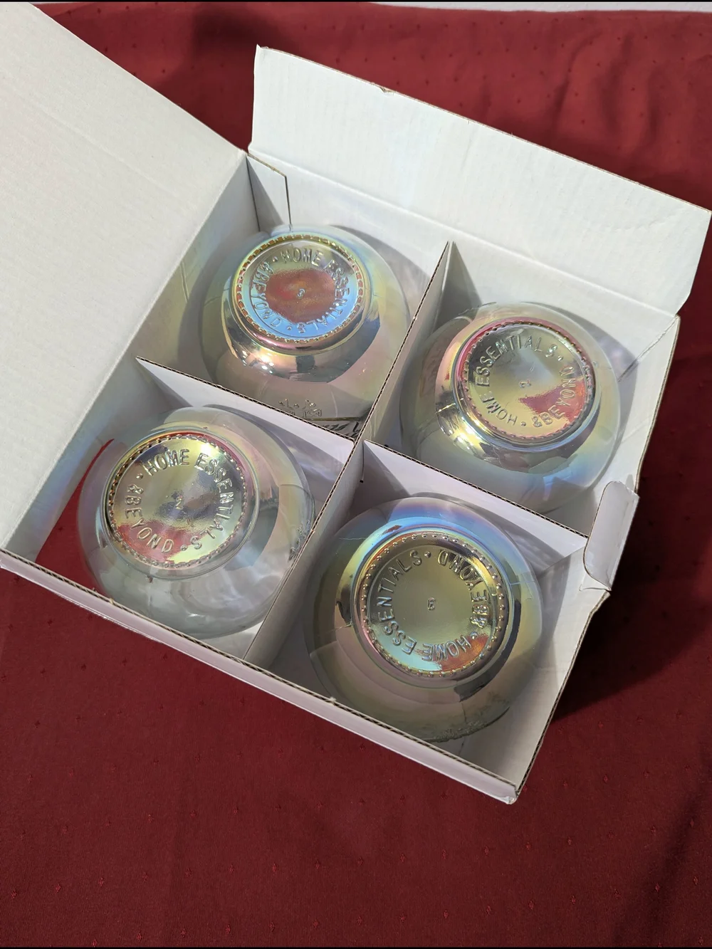 Irridescent Stemless Wine Glasses - Set of 4